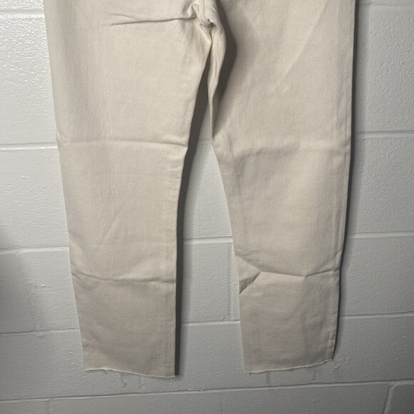 Missguided Women Tall Enzyme Dad Jean High Waisted Raw Hem Mom Jeans Sand Sz 2 - Picture 11 of 16